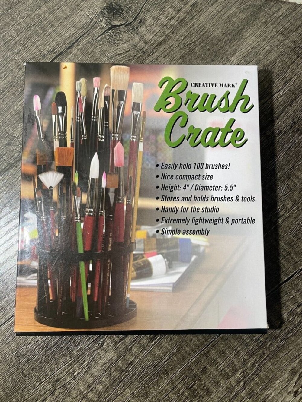 Creative Mark Brush Crate – 49‑Slot Multi Bin Organizer for Brushes, Pens & Penc